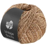 Lana Grossa Vintage Socks 1007 Zandbruin/grijsbeige/grijsbruin gemêleerd