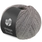 Lana Grossa Vintage Socks 1020 Lichtgrijs/donkergrijs gemêleerd