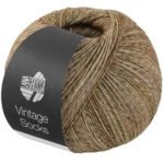 Lana Grossa Vintage Socks 1013 Kaki/lichtbeige/zachtgroen/bruin gemêleerd