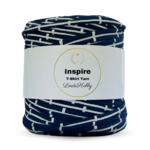LindeHobby Inspire Print 35 Donkerblauw met witte print