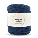 LindeHobby Inspire Print 18 Donkerblauw met lichtblauwe stippen