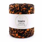 LindeHobby Inspire Print 26 Zwart met oranje print