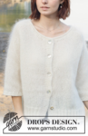 258-18 Wispy Dandelion Cardigan by DROPS Design