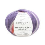 Katia Concept Merino Baby Granny 500 Lila-rozegrijs