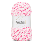 LindeHobby Fuzzy Chenille Print 04 Roze hagelslag