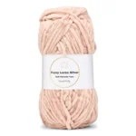LindeHobby Fuzzy Chenille Silver Lurex 24 Blush beige