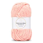 LindeHobby Fuzzy Chenille Silver Lurex 06 Zalm