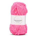LindeHobby Fuzzy Chenille Silver Lurex 49 Neonroze