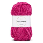 LindeHobby Fuzzy Chenille Silver Lurex 45 Donker fuchsia