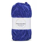 LindeHobby Fuzzy Chenille Silver Lurex 26 Saxblauw