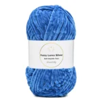 LindeHobby Fuzzy Chenille Silver Lurex 36 Blauw