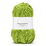 LindeHobby Fuzzy Chenille Silver Lurex 32 Grasgroen