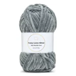 LindeHobby Fuzzy Chenille Silver Lurex 05 Donkergrijs