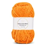 LindeHobby Fuzzy Chenille Silver Lurex 37 Oranje