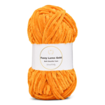 LindeHobby Fuzzy Chenille Gold Lurex 37 Oranje