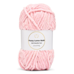 LindeHobby Fuzzy Chenille Gold Lurex 04 Babyroze (licht)