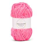 LindeHobby Fuzzy Chenille Gold Lurex 49 Neonroze