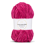 LindeHobby Fuzzy Chenille Gold Lurex 45 Donker fuchsia