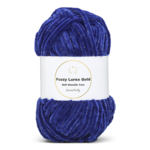 LindeHobby Fuzzy Chenille Gold Lurex 26 Saffierblauw