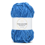 LindeHobby Fuzzy Chenille Gold Lurex 36 Blauw