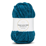 LindeHobby Fuzzy Chenille Gold Lurex 18 Petrolgroen / donkerturkoois