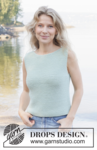 258-27 Mint Serenity Top by DROPS Design