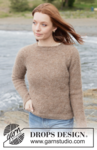 262-30 Hazelnut Harmony Sweater by DROPS Design