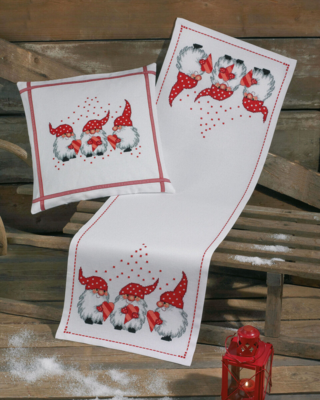 Borduurpakket Polkabomen 40 x 40 cm