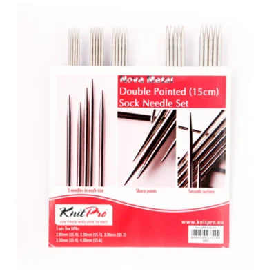 KnitPro NOVA Metalen Sokkennaaldenset 15 cm (5 maten 2.00-4.00mm)