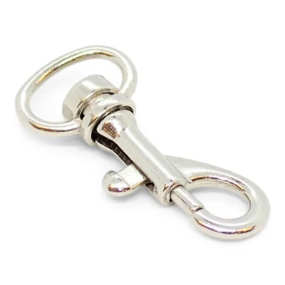 Karabijnhaak 12x38mm zilver