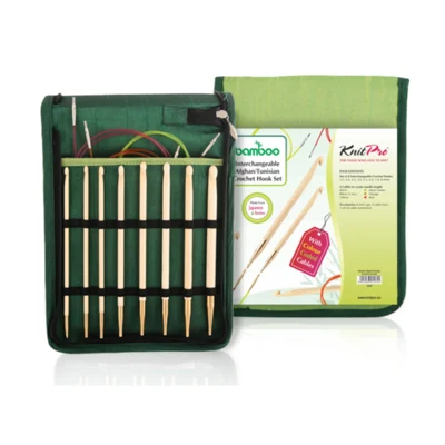 KnitPro BAMBOO Tunesische haaknaaldenset 8 maten (3.50-8.00mm)