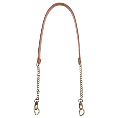 Go handmade schouderriem met bronzen ketting 16 mm x 102 cm