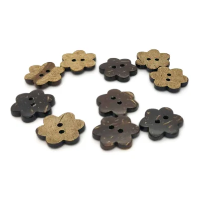 HobbyArts Houten knopen Bloem 17 mm, 10 stuks