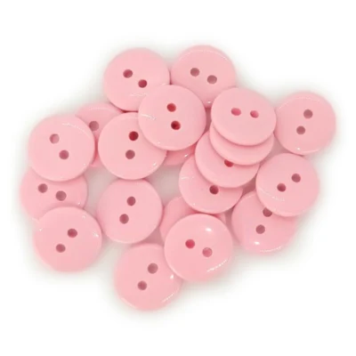 HobbyArts Ronde Plastic Knopen Roze, 12.5 mm, 20 stuks