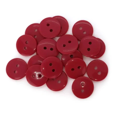 HobbyArts Ronde Plastic Knopen, Donker Cerise, 12.5 mm, 20 stuks