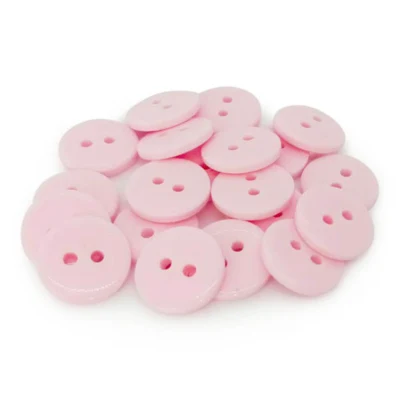 HobbyArts Ronde Kunststof Knopen Lichtroze, 12.5 mm, 20 stuks