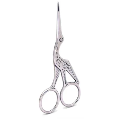 HobbyArts Schaar, Ooievaar, Zilver, 9 cm