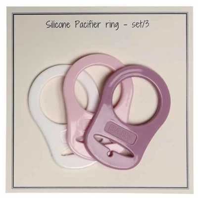 Go Handmade Silicone Fopspeenringadapter 3 stuks Mix