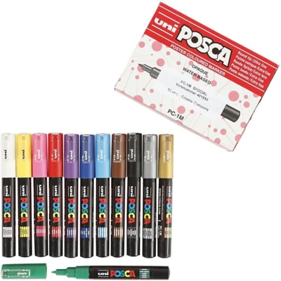 Uni Posca Extra Fine Markers, 12 stuks