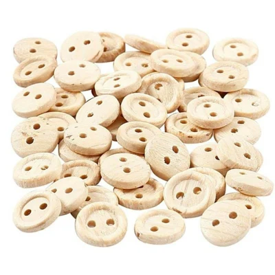 Houten Knopen 8 mm, 50 stuks