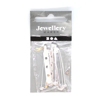 Broche naalden Verzilverd 35 mm, 5 stuks