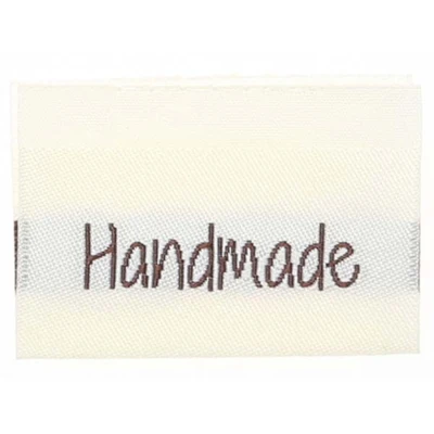 Go Handmade Geweven Label, Dubbelzijdig, 35 x 19 mm, 10 stuks