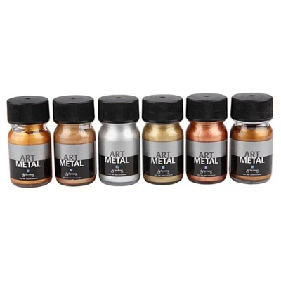 Art Metal verf, metallic kleuren, 6x30ml