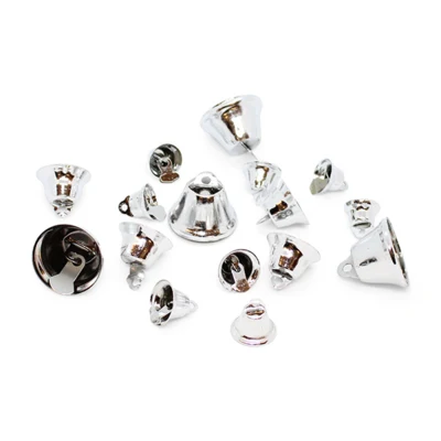 HobbyArts Kerstbel Zilver Mix, 16 stuks