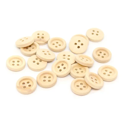 HobbyArts Houten knopen 15 mm, 20 stuks