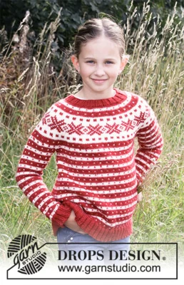 34-32 Candy Cane Lane Kids van DROPS Design