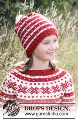 34-33 Candy Cane Lane-hoed van DROPS Design