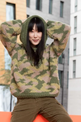 DSA83-01 Thyra Camo-Hoodie Groen