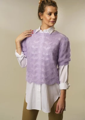 1829 Blouse met gatenpatroon