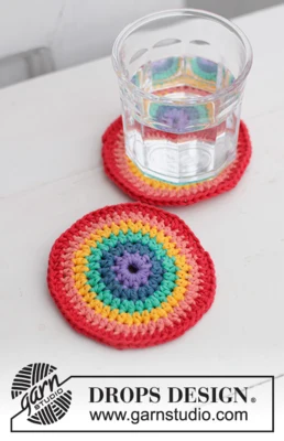 0-1486 Rainbow Coaster by DROPS Design